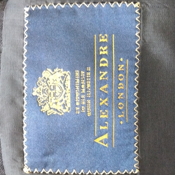 Alexandre London Charcoal Gray Pinstripe Wool Suit 44R (Tailored in England) - Picture 10 of 15